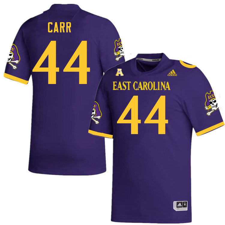 Men #44 Preston Carr ECU Pirates 2023 College Football Jerseys Stitched-Purple